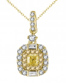 MULTI TONE CUSHION DIAMOND PENDANT (TP2776)