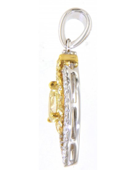 MULTI TONE PEAR DIAMOND PENDANT (TP2781)