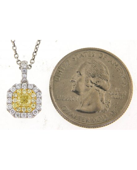 MULTI TONE CUSHION DIAMOND PENDANT (TP2784)