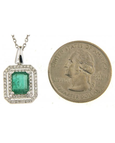 EMERALD CUT DIAMOND PENDANT (TP2787)