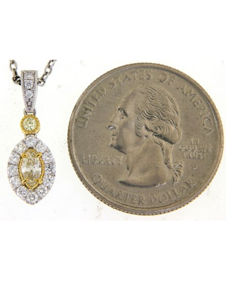 MULTI TONE MARQUISE DIAMOND PENDANT (TP2790)