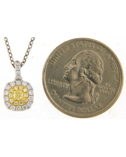 MULTI TONE RADIANT DIAMOND PENDANT (TP2792)