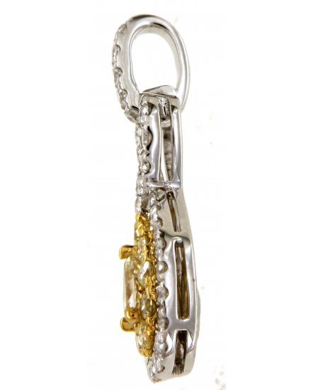 MULTI TONE PEAR DIAMOND PENDANT (TP2797)