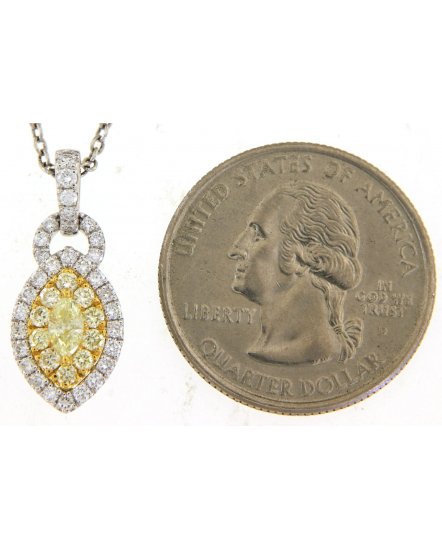 MULTI TONE MARQUISE DIAMOND PENDANT (TP2799)