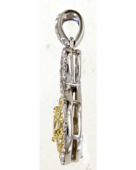 MULTI TONE PEAR DIAMOND PENDANT (TP2800)