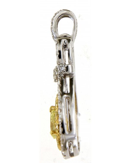 MULTI TONE PEAR DIAMOND PENDANT (TP2801)