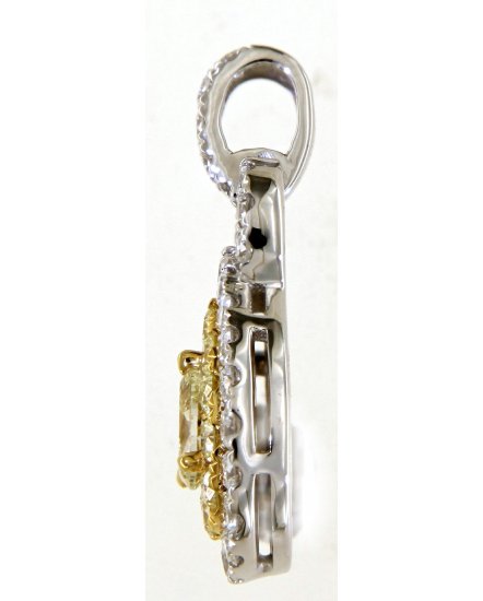 MULTI TONE PEAR DIAMOND PENDANT (TP2802)