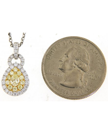 MULTI TONE PEAR DIAMOND PENDANT (TP2802)