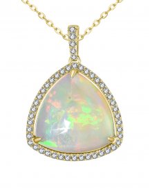 TRIANGLE OPAL DIAMOND PENDANT (TP2841)