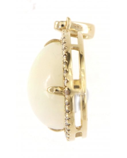 TRIANGLE OPAL DIAMOND PENDANT (TP2841)