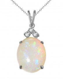 OVAL OPAL DIAMOND PENDANT (TP2842)