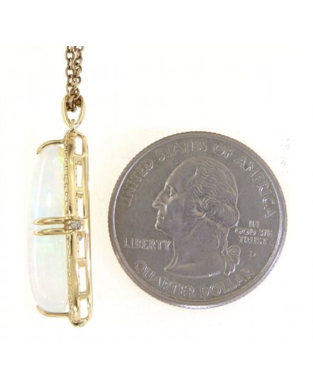 OVAL OPAL DIAMOND PENDANT (TP2847)