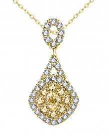 MULTI TONE CUSHION DIAMOND PENDANT (TP2860)