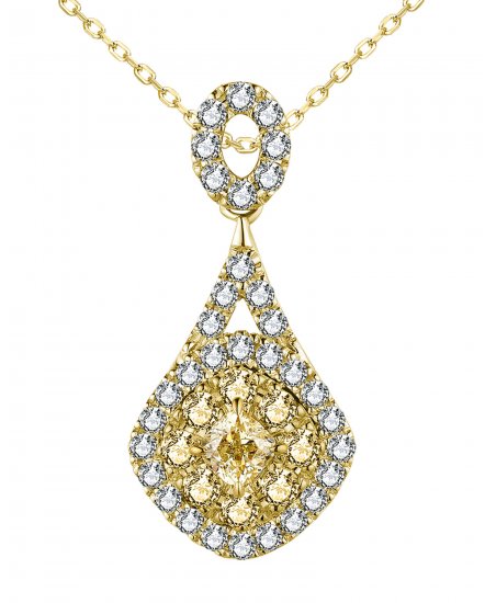MULTI TONE CUSHION DIAMOND PENDANT (TP2860)