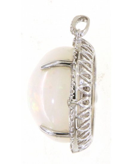 ROUND OPAL DIAMOND PENDANT (TP2878)