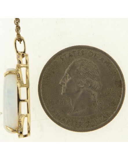 OVAL OPAL DIAMOND PENDANT (TP2882)