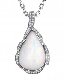 PEAR OPAL DIAMOND PENDANT (TP2883)