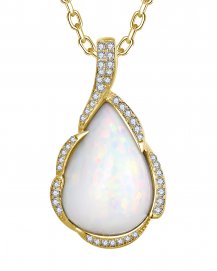 PEAR OPAL DIAMOND PENDANT (TP2883)