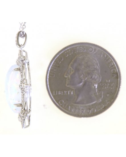 OVAL OPAL DIAMOND PENDANT (TP2900)