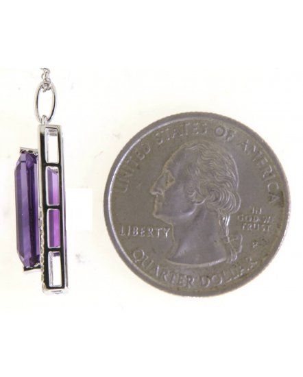 AMETHYST DIAMOND PENDANT (TP2902)
