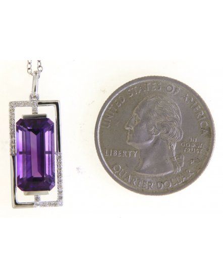 AMETHYST DIAMOND PENDANT (TP2902)