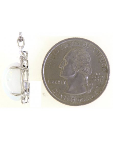OVAL OPAL DIAMOND PENDANT (TP2904)