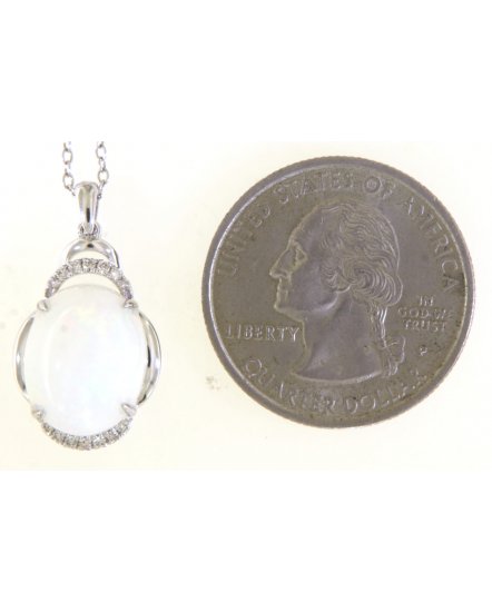 OVAL OPAL DIAMOND PENDANT (TP2904)