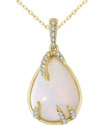 PEAR OPAL DIAMOND PENDANT (TP2909)