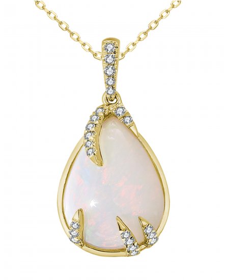 PEAR OPAL DIAMOND PENDANT (TP2909)