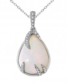 PEAR OPAL DIAMOND PENDANT (TP2909)