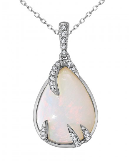 PEAR OPAL DIAMOND PENDANT (TP2909)