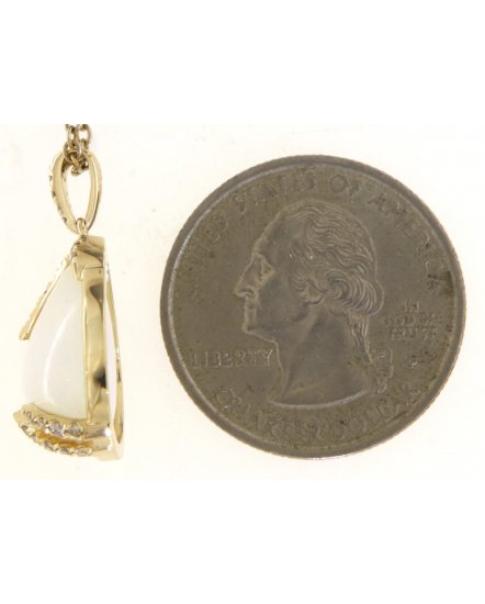 PEAR OPAL DIAMOND PENDANT (TP2909)