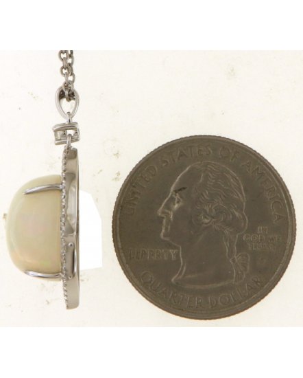 OVAL OPAL DIAMOND PENDANT (TP2911)