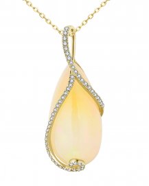 PEAR OPAL DIAMOND PENDANT (TP2920)