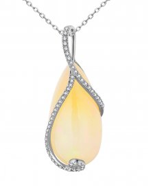 PEAR OPAL DIAMOND PENDANT (TP2920)