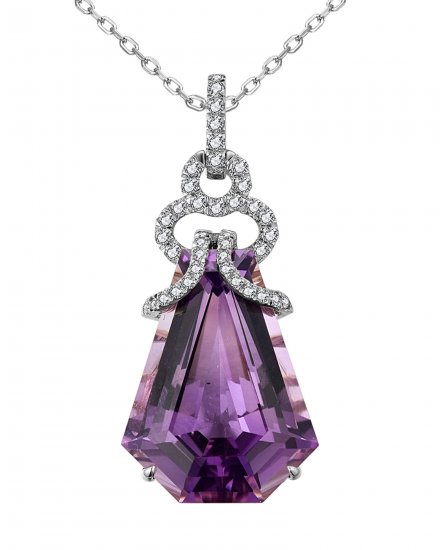 AMETHYST DIAMOND PENDANT (TP2923)