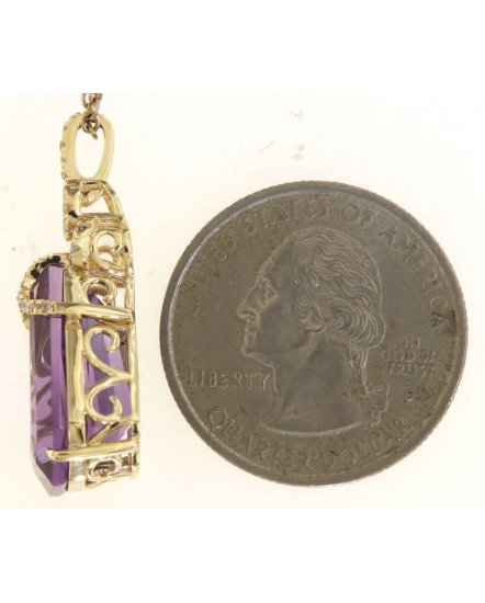 AMETHYST DIAMOND PENDANT (TP2923)