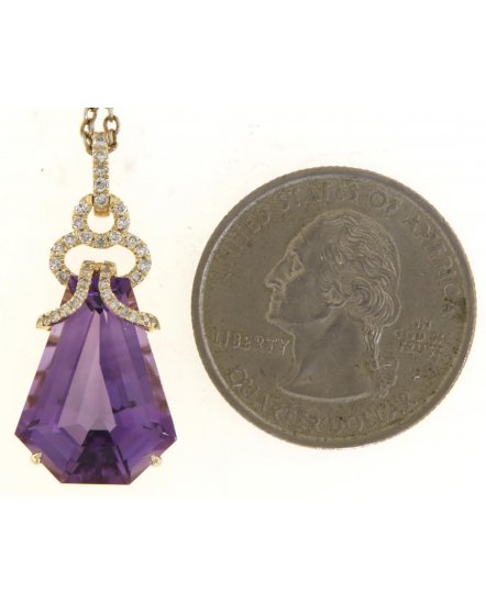 AMETHYST DIAMOND PENDANT (TP2923)
