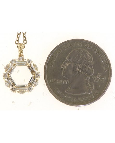 HEXAGON STYLE DIAMOND PENDANT (TP2924)