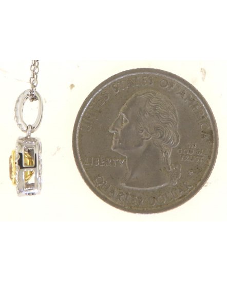 MULTI TONE CUSHION DIAMOND PENDANT (TP2926)