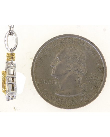 MULTI TONE PEAR DIAMOND PENDANT (TP2927)