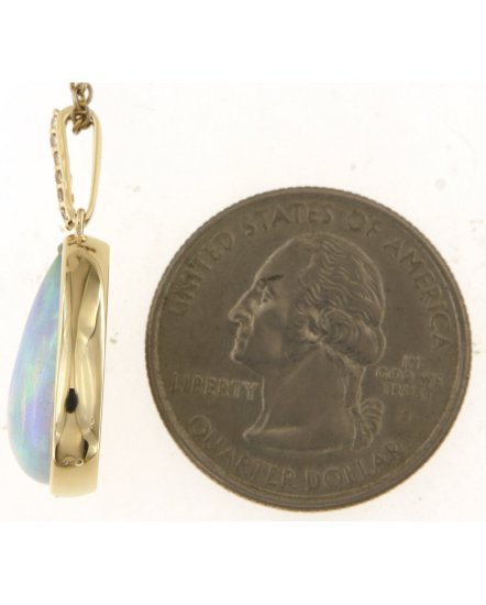 PEAR OPAL DIAMOND PENDANT (TP2929)