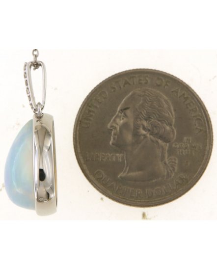 PEAR OPAL DIAMOND PENDANT (TP2929)
