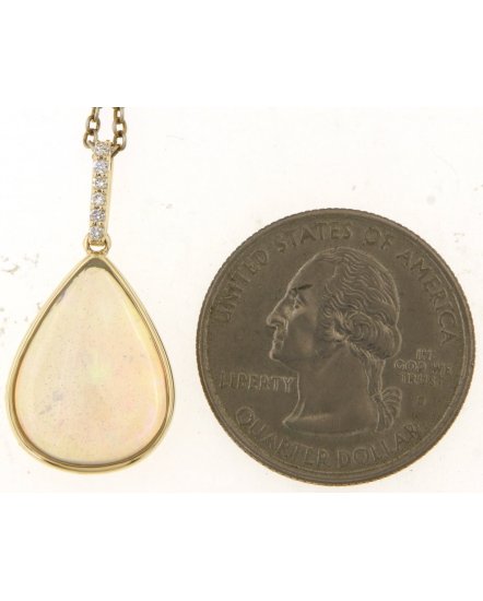 PEAR OPAL DIAMOND PENDANT (TP2929)