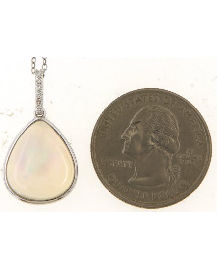 PEAR OPAL DIAMOND PENDANT (TP2929)