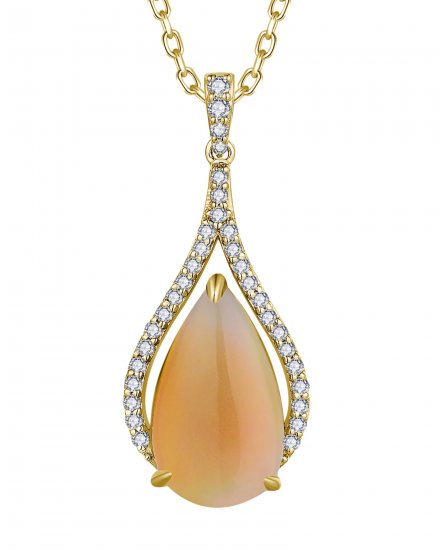 PEAR OPAL DIAMOND PENDANT (TP2930)
