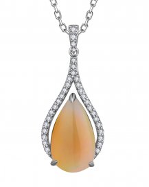 PEAR OPAL DIAMOND PENDANT (TP2930)