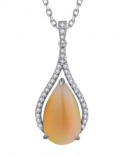 PEAR OPAL DIAMOND PENDANT (TP2930)