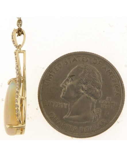 PEAR OPAL DIAMOND PENDANT (TP2930)