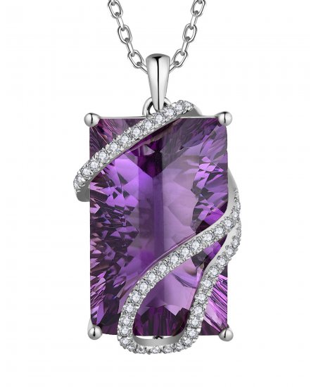 AMETHYST DIAMOND PENDANT (TP2931)